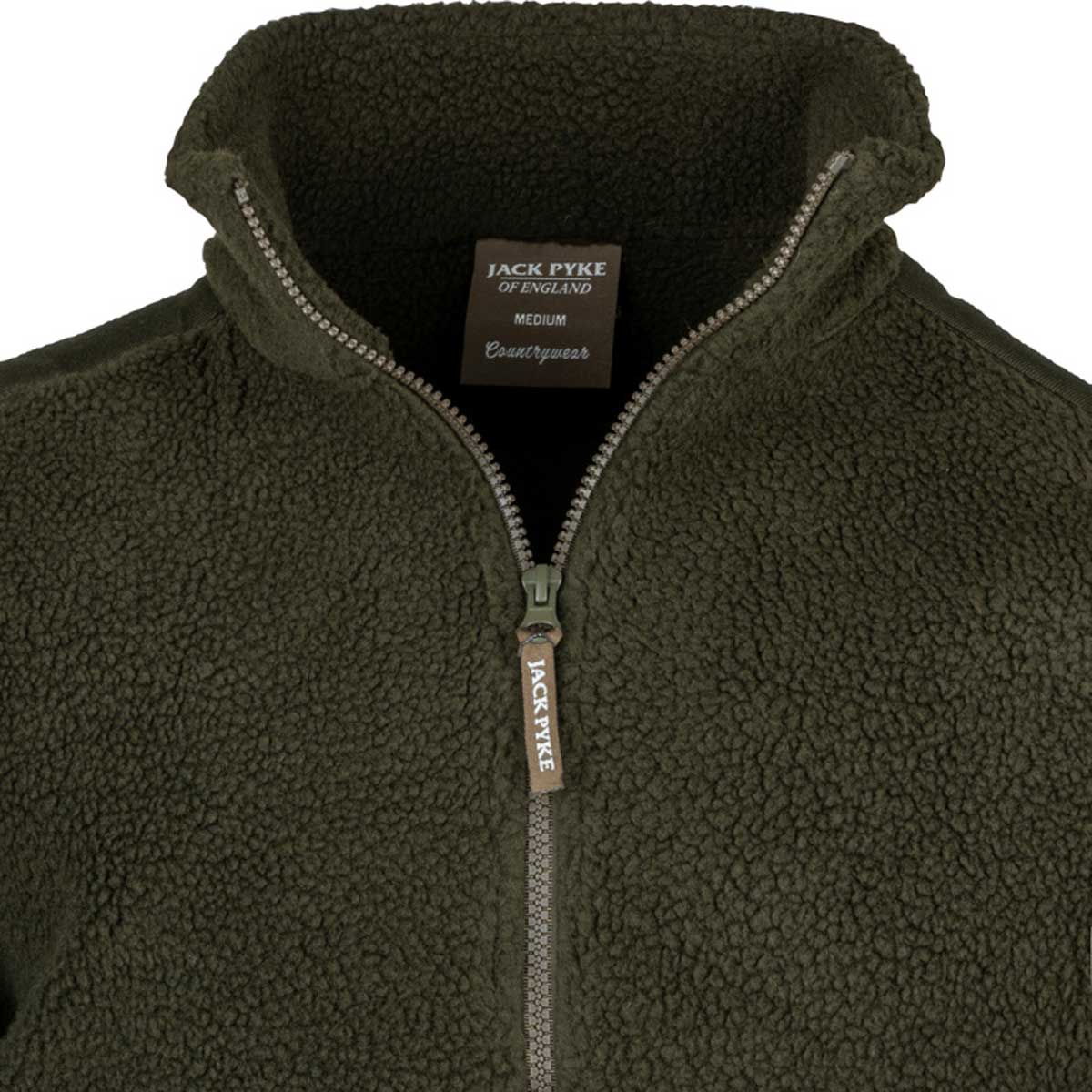 Jack Pyke Sherpa Pullover - Neck Detail Jack Pyke Sherpa Pullover - Neck Detail