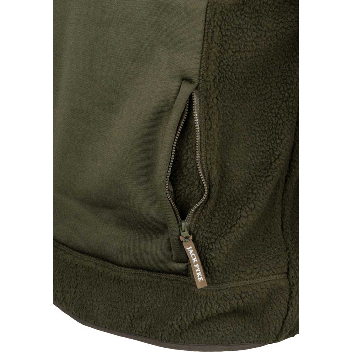 Jack Pyke Sherpa Pullover - Side Pocket detail Jack Pyke Sherpa Pullover - Side Pocket detail