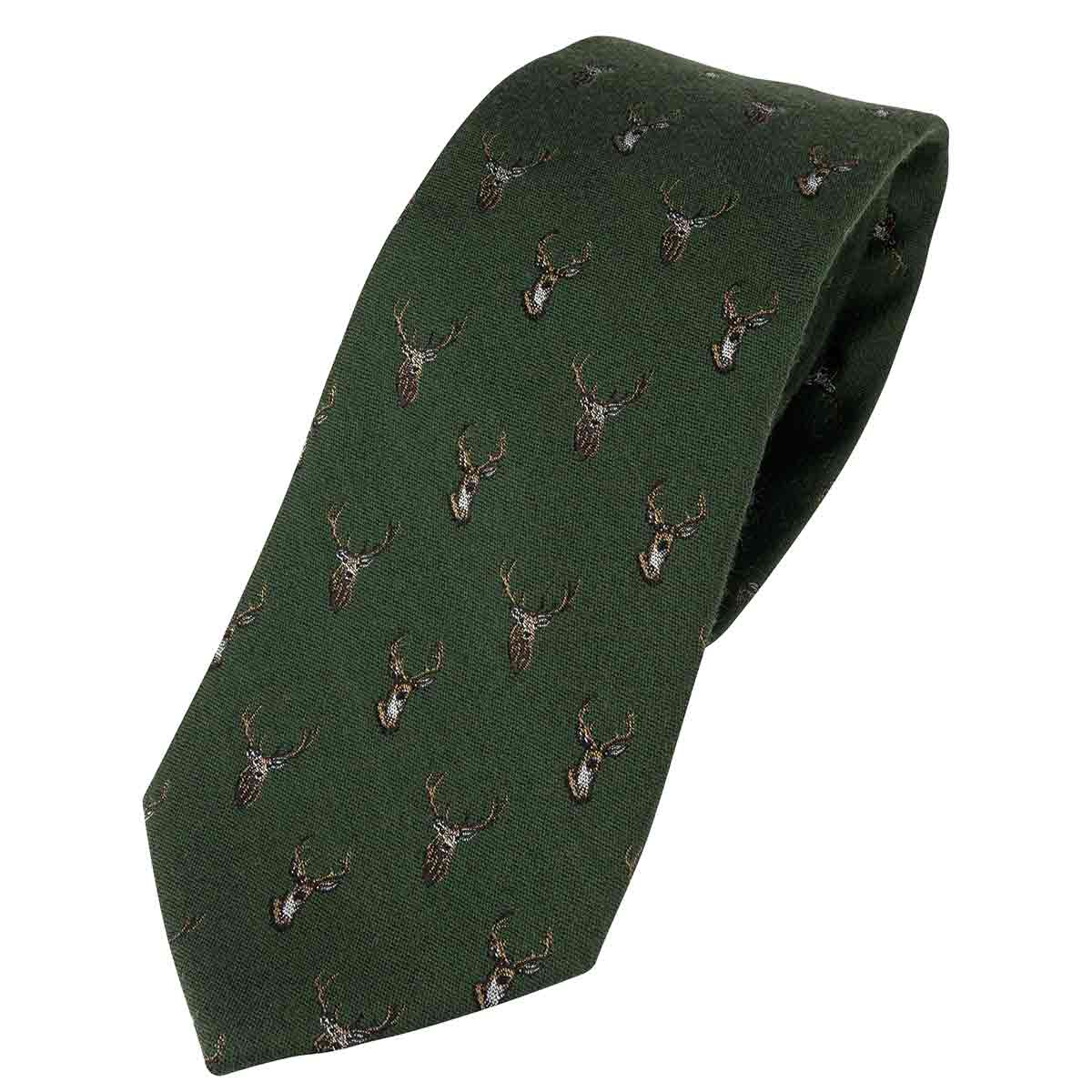 Jack Pyke Silk Tie Stag Green Jack Pyke Silk Tie Stag Green