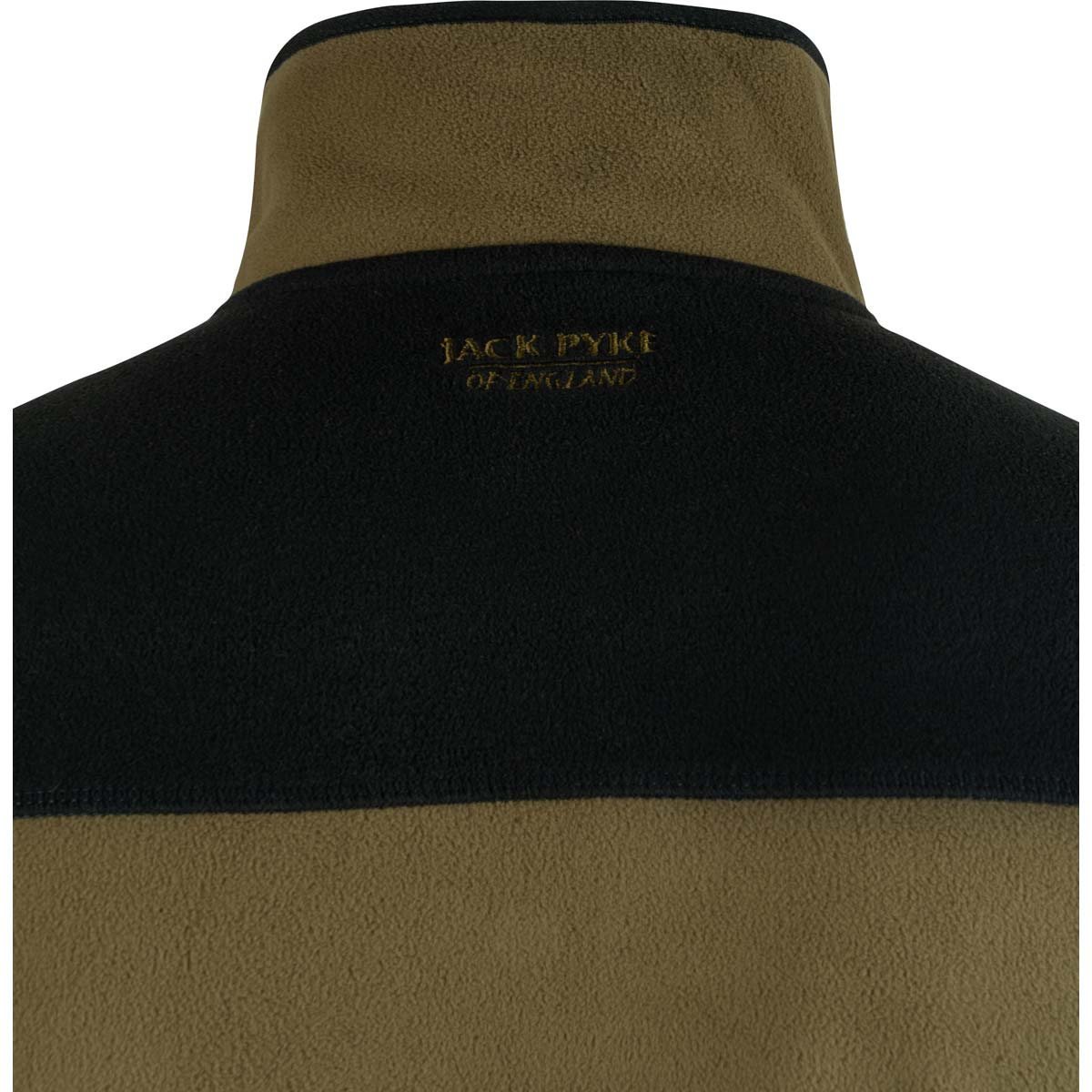 Jack Pyke Snap Neck Fleece Top - Dark Mustard - Collar Detail Jack Pyke Snap Neck Fleece Top - Dark Mustard - Collar Detail
