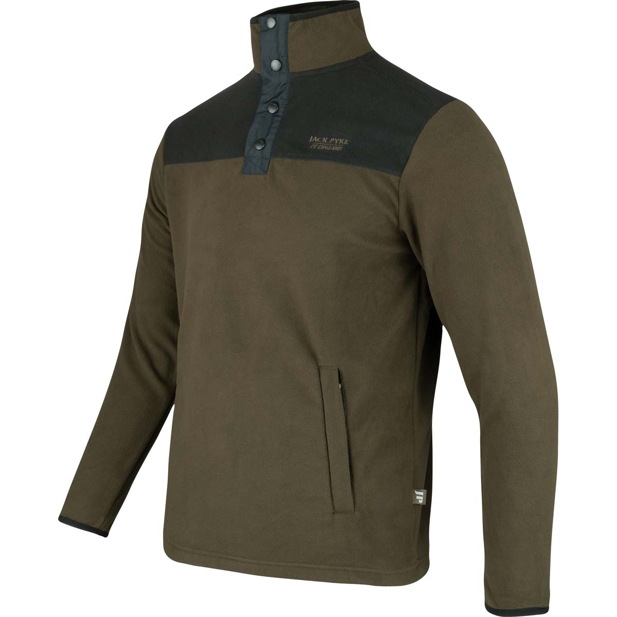 Jack Pyke Snap Neck Fleece Top- Dark Olive Jack Pyke Snap Neck Fleece Top- Dark Olive
