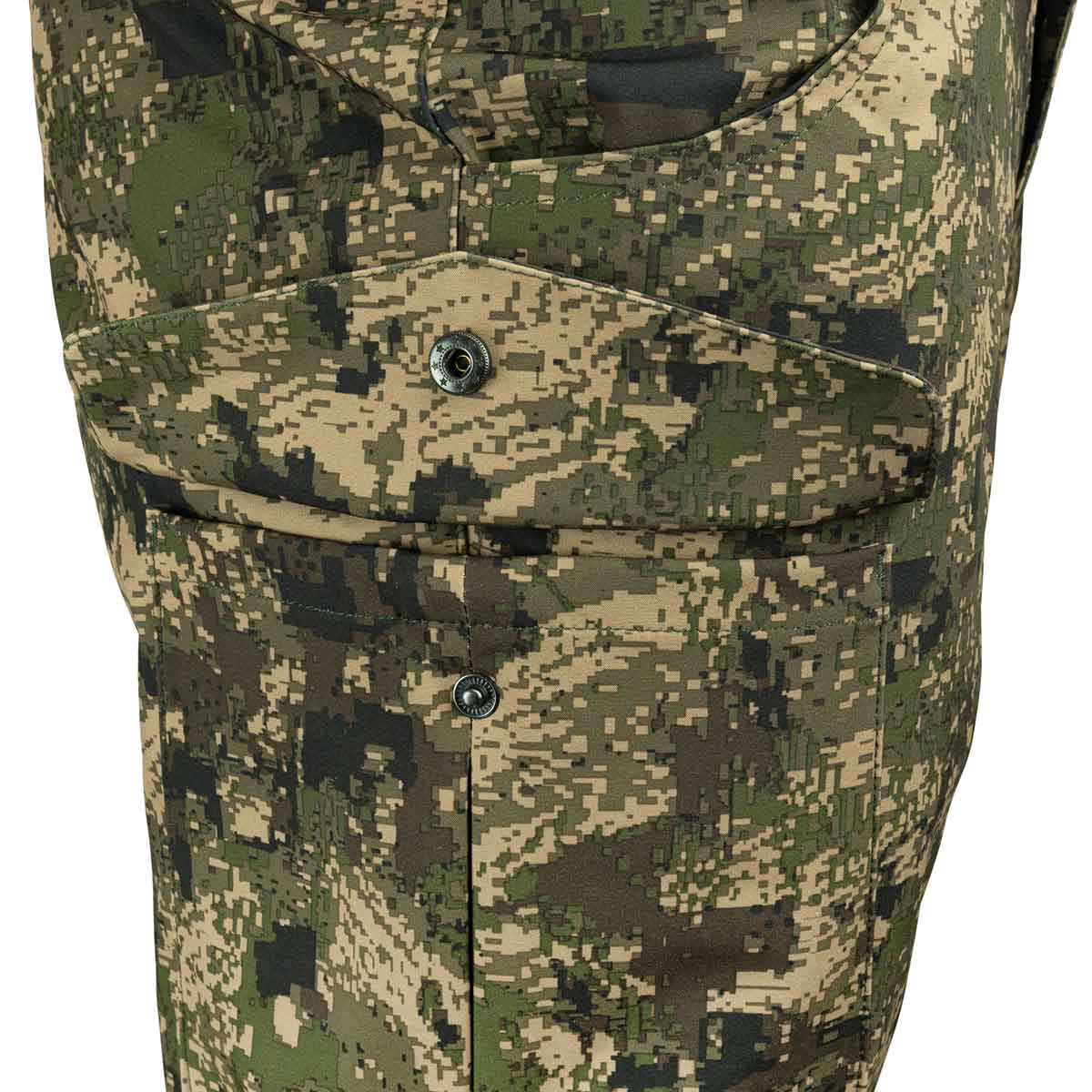 Jack Pyke Softshell Trousers Digicam - cargo pocket detail Jack Pyke Softshell Trousers Digicam - cargo pocket detail