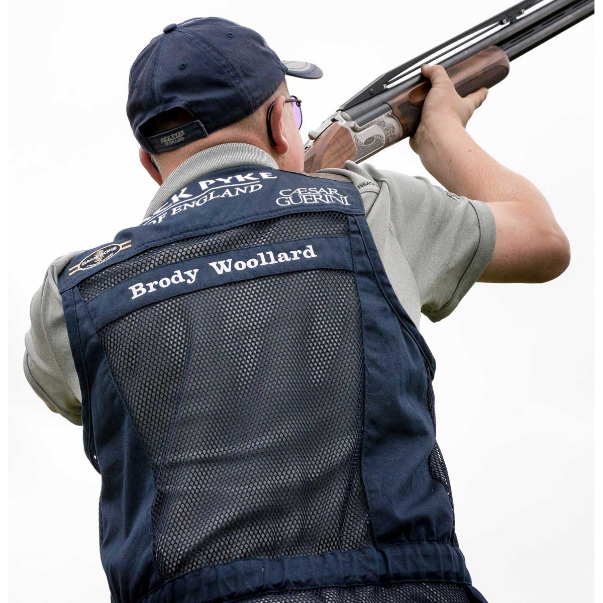 Jack Pyke Sporting Skeet Vest - navy on model Jack Pyke Sporting Skeet Vest - navy on model