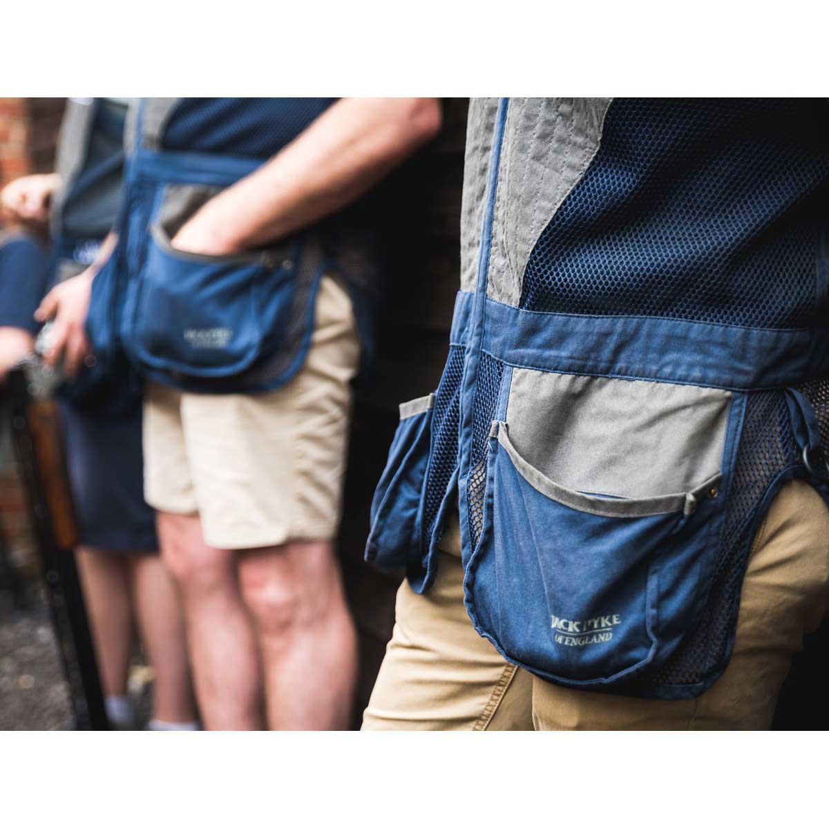 Jack Pyke Sporting Skeet Vest - navy pocket detail Jack Pyke Sporting Skeet Vest - navy pocket detail