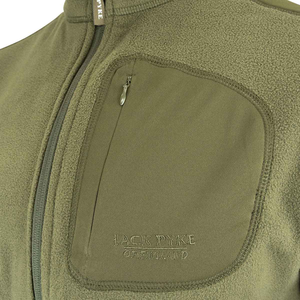 Jack Pyke Weardale Fleece Jacket - chest pocket detail Jack Pyke Weardale Fleece Jacket - chest pocket detail