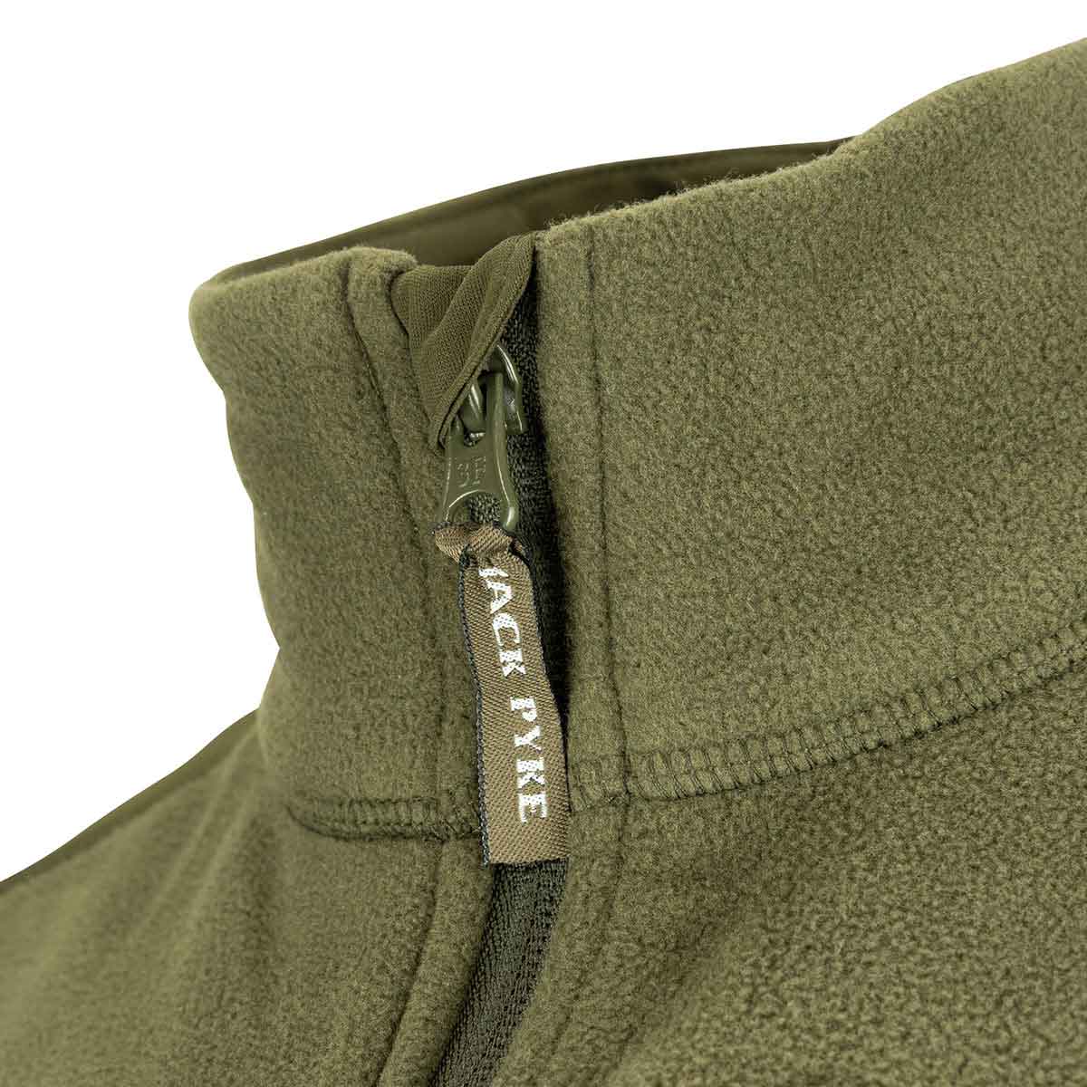 Jack Pyke Weardale Fleece Jacket - neck zip detail Jack Pyke Weardale Fleece Jacket - neck zip detail