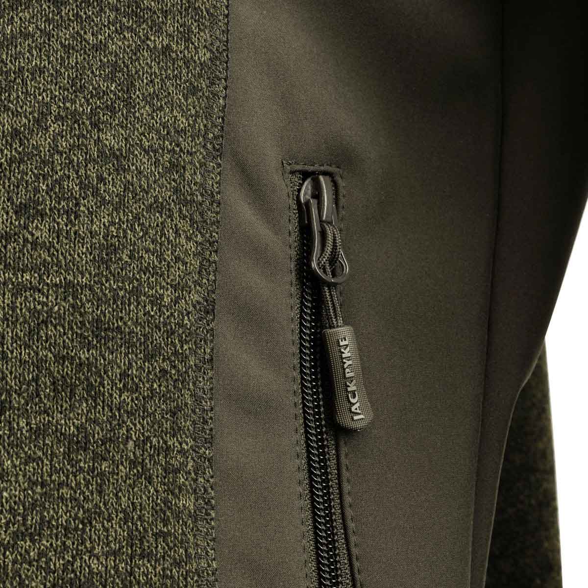 Jack Pyke Weardale Knitted Jacket - green side zip Jack Pyke Weardale Knitted Jacket - green side zip