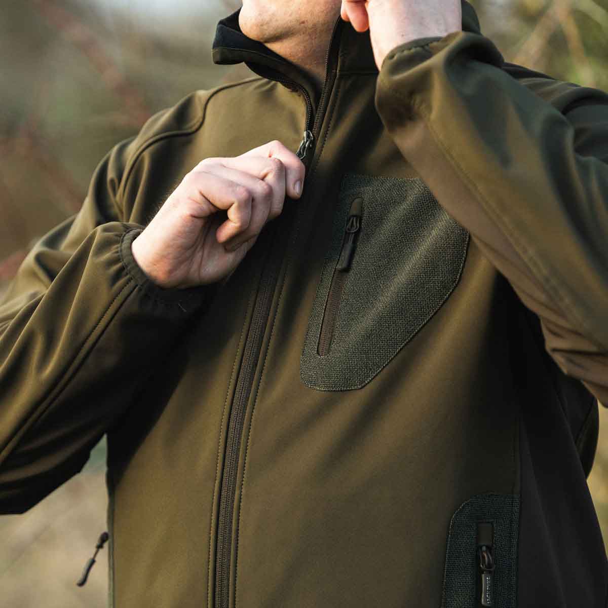 Jack Pyke Weardale Softshell Jacket - on model Jack Pyke Weardale Softshell Jacket - on model