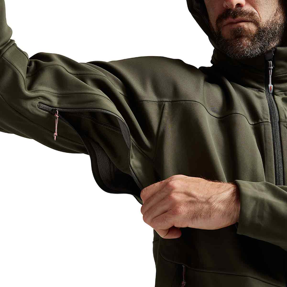 Sitka Jetstream Men's Shooting Jacket - Deep Lichen Pit Zips Sitka Jetstream Men's Shooting Jacket - Deep Lichen Pit Zips
