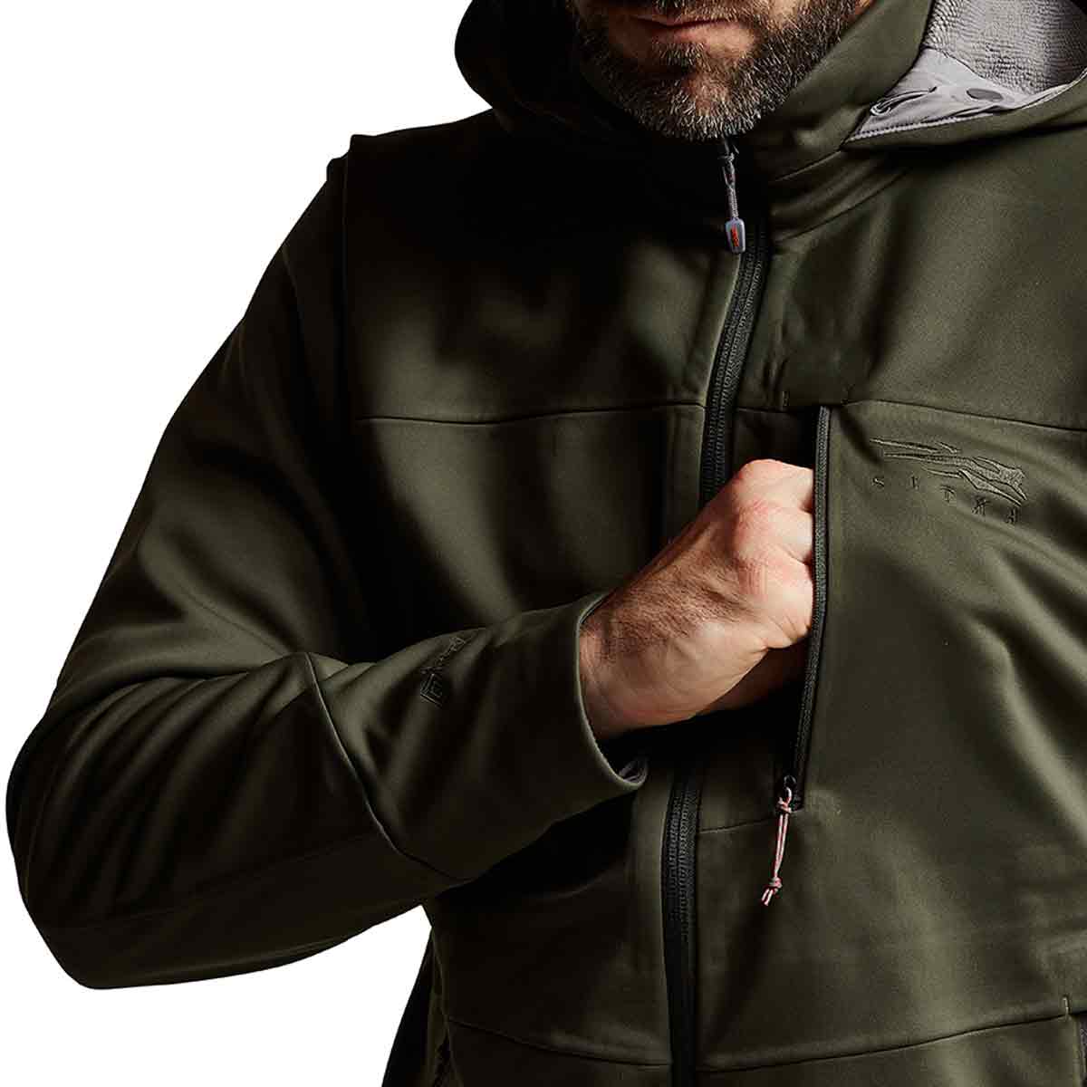 Sitka Jetstream Men's Shooting Jacket - Deep Lichen Chest Pockets Sitka Jetstream Men's Shooting Jacket - Deep Lichen Chest Pockets