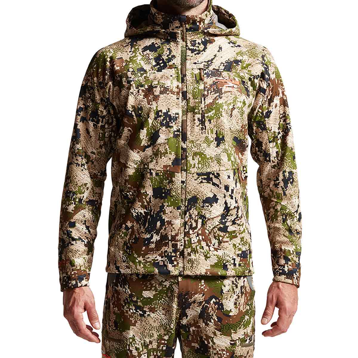Sitka Jetstream Optifade Subalpine Men's Shooting Jacket - On model Sitka Jetstream Optifade Subalpine Men's Shooting Jacket - On model