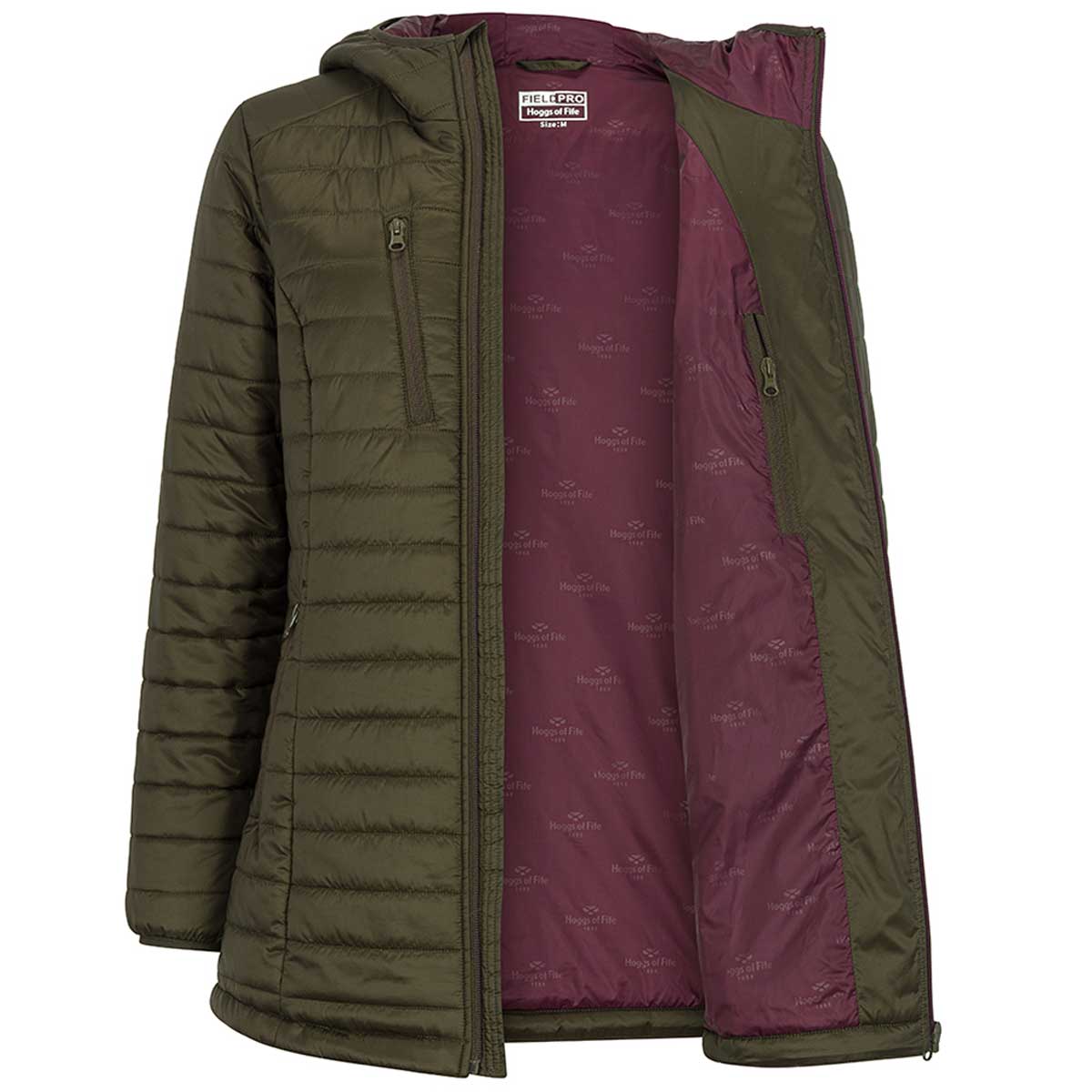 Hoggs of Fife Kingston Ladies Rip-Stop Hooded Jacket - inside Hoggs of Fife Kingston Ladies Rip-Stop Hooded Jacket - inside