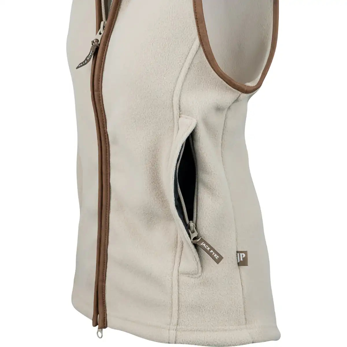 Jack Pyke Ladies Countryman Fleece Gilet - Mushroom - Pocket Jack Pyke Ladies Countryman Fleece Gilet - Mushroom - Pocket