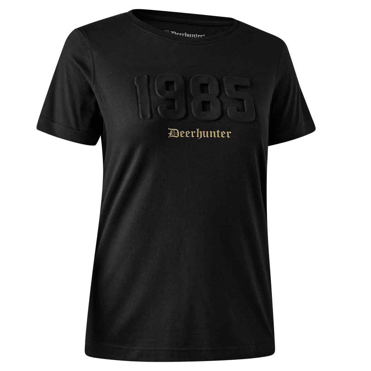 Deerhunter Lady Jubilee T-Shirt in Black, front view Deerhunter Lady Jubilee T-Shirt in Black, front view