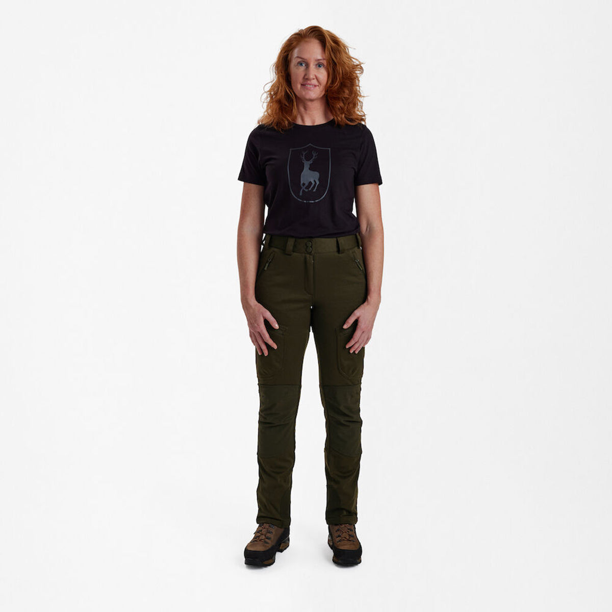 Deerhunter Lady Excape Softshell Trousers - On Model Deerhunter Lady Excape Softshell Trousers - On Model