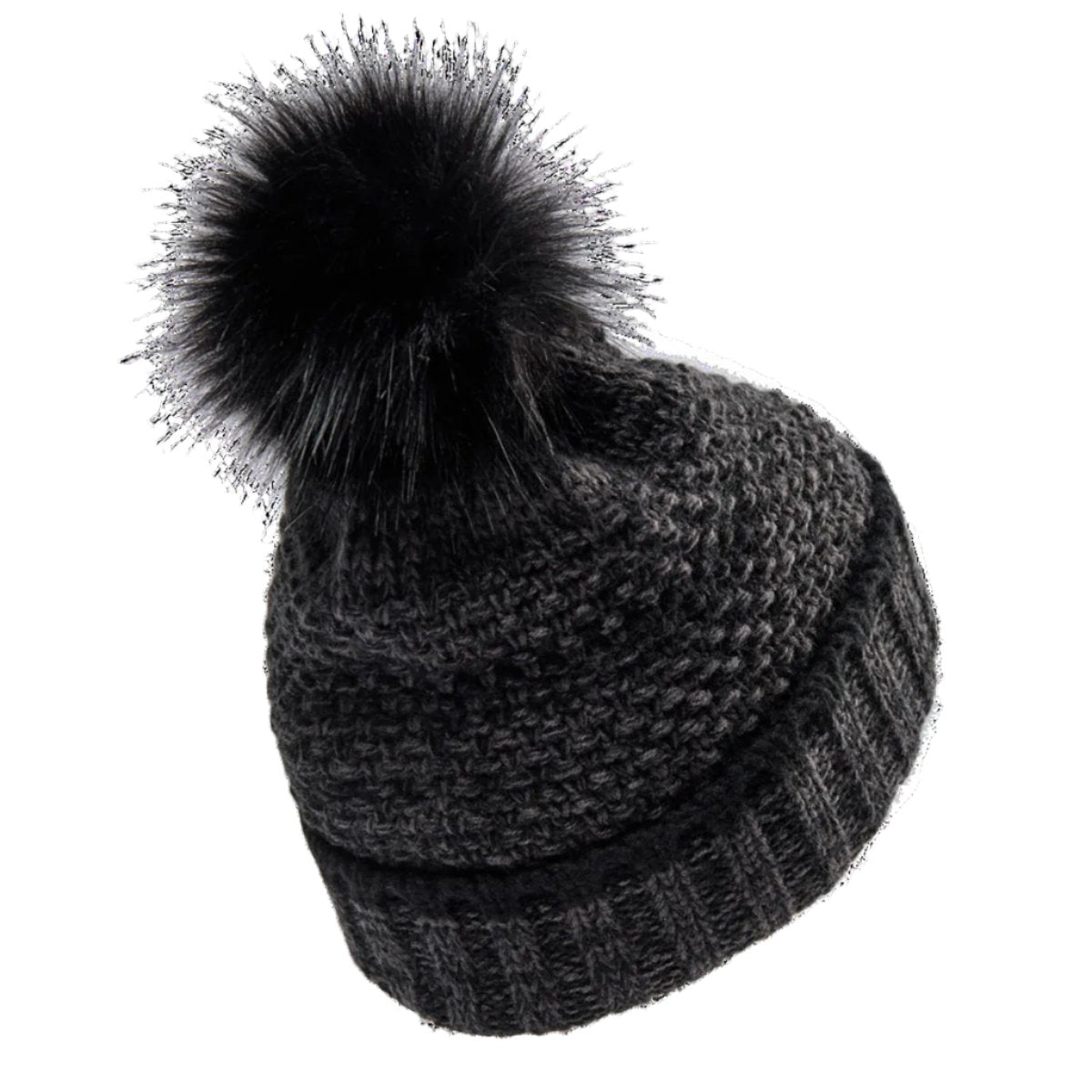 Deerhunter Lady Knitted Hat - Black - Rear Deerhunter Lady Knitted Hat - Black - Rear
