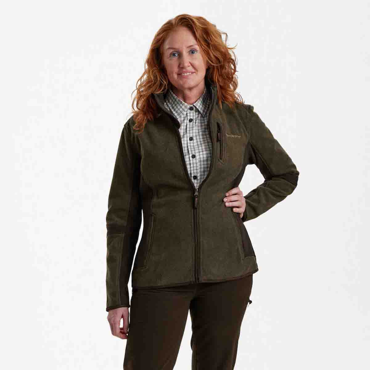 Deerhunter Lady Pam Bonded Fleece Waistcoat - On Model Deerhunter Lady Pam Bonded Fleece Waistcoat - On Model