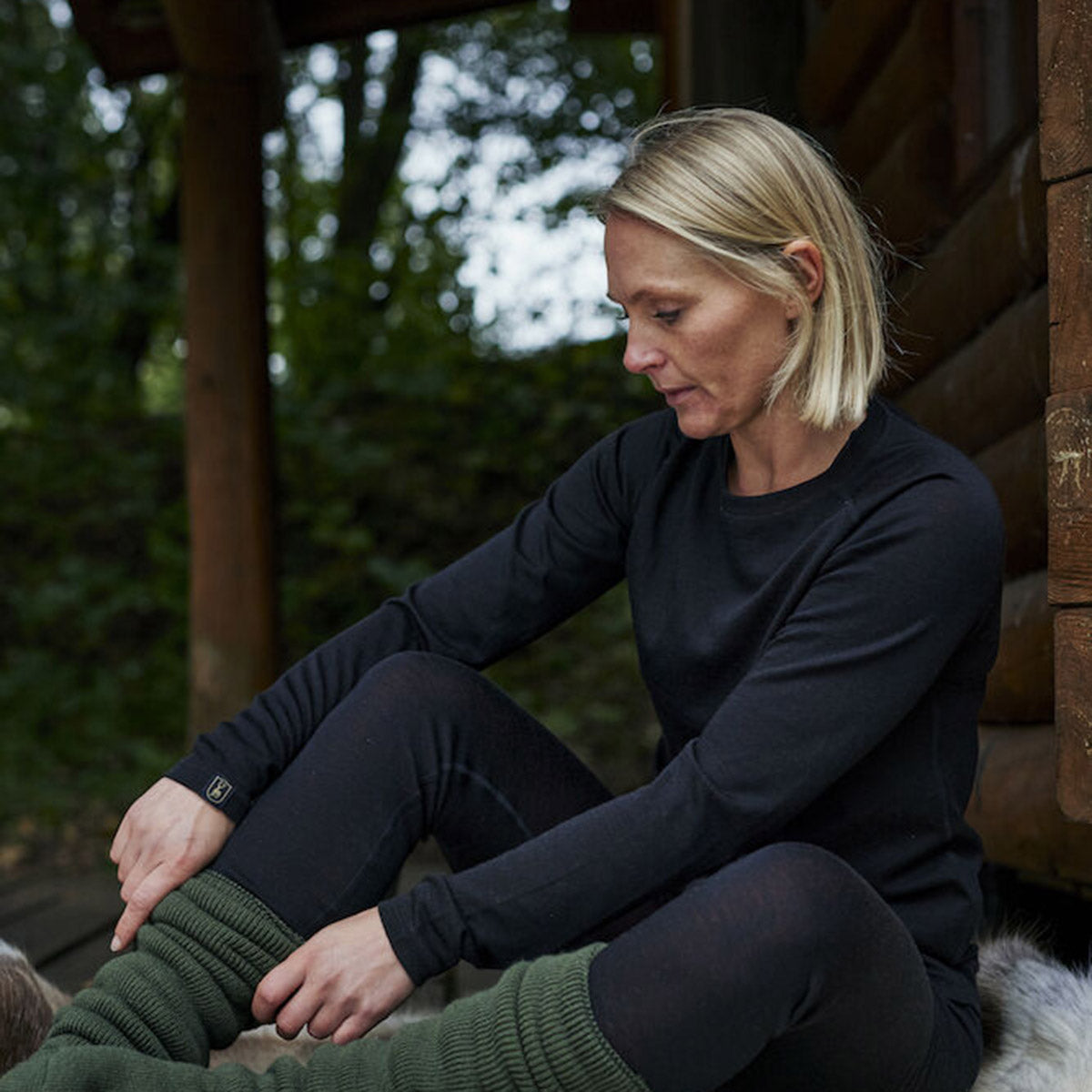 Deerhunter Lady Quinn Merino Undershirt - On Model Deerhunter Lady Quinn Merino Undershirt - On Model