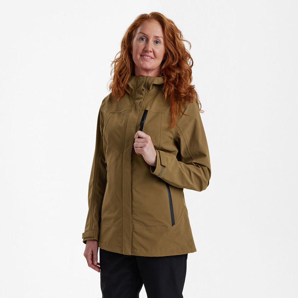 Deerhunter Lady Sarek Shell Jacket With Hood - On Model Deerhunter Lady Sarek Shell Jacket With Hood - On Model