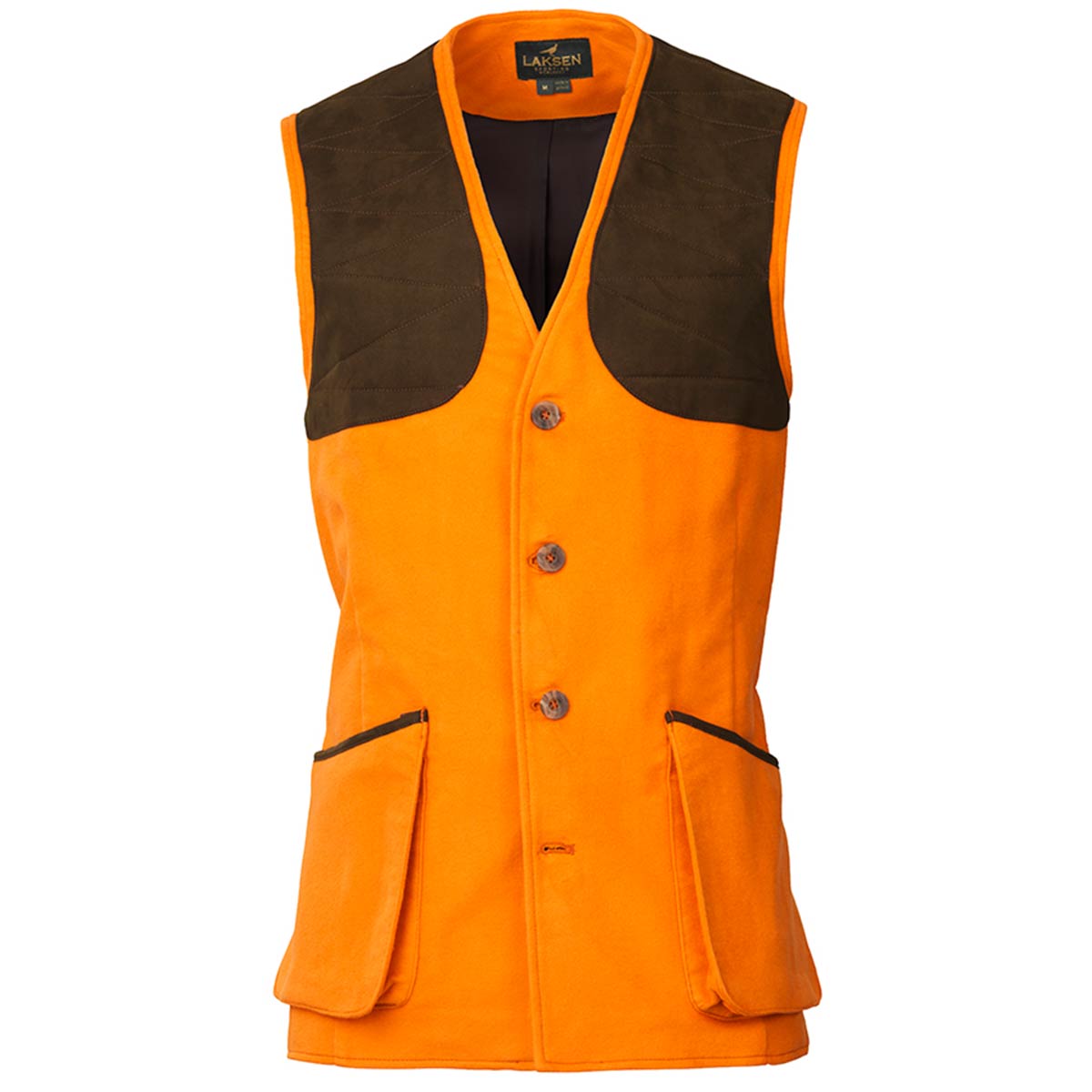 Laksen Belgravia Moleskin Leith Shooting Vest - Orange Blaze Laksen Belgravia Moleskin Leith Shooting Vest - Orange Blaze
