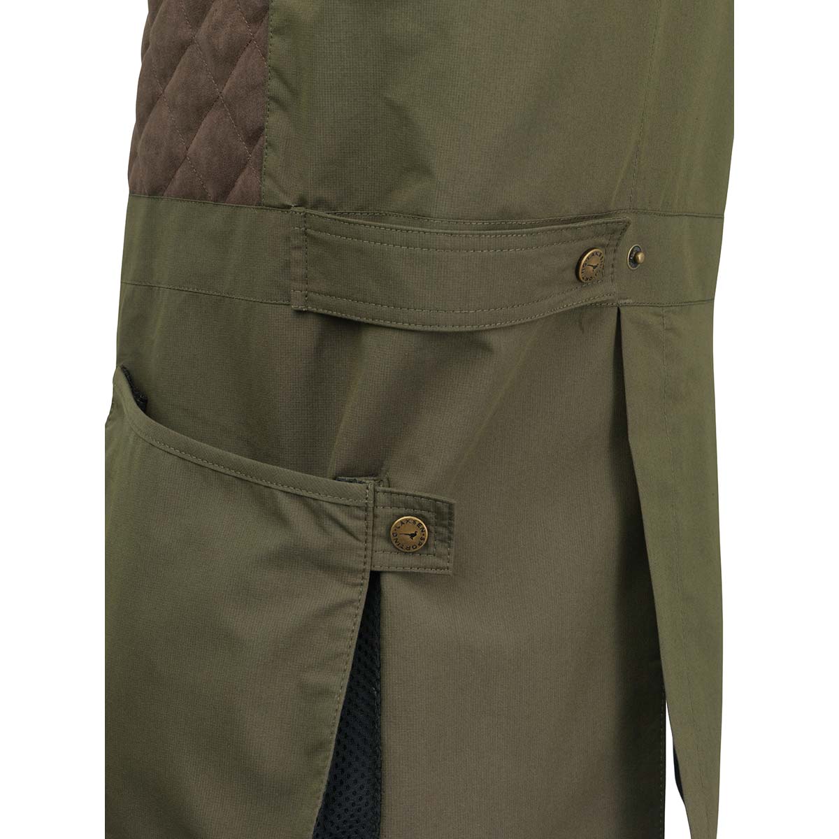 Laksen Marsh Shooting Vest -- Side Detail Laksen Marsh Shooting Vest -- Side Detail