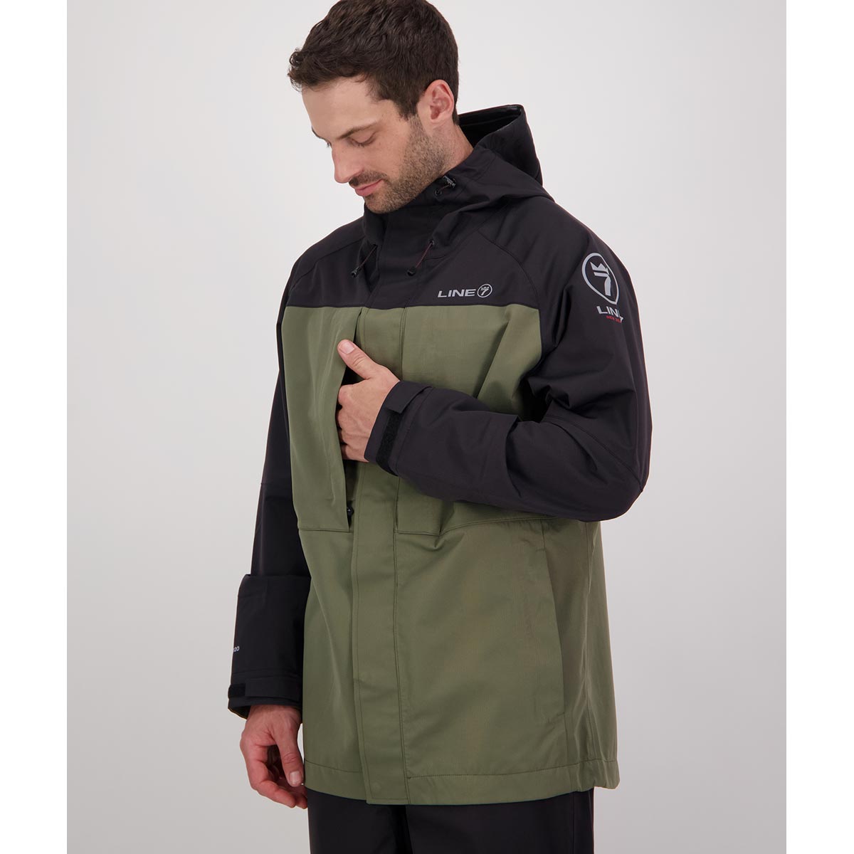 Line 7 Territory Storm Pro20 Waterproof 3 Layer Jacket - Moss - Chest pockets Line 7 Territory Storm Pro20 Waterproof 3 Layer Jacket - Moss - Chest pockets