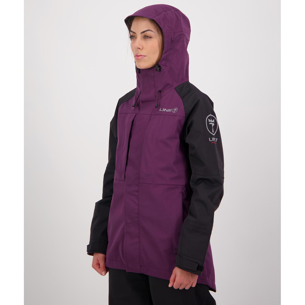 Line 7 Territory Storm Pro20 Women's Waterproof 3 Layer Jacket - Hood Up Line 7 Territory Storm Pro20 Women's Waterproof 3 Layer Jacket - Hood Up