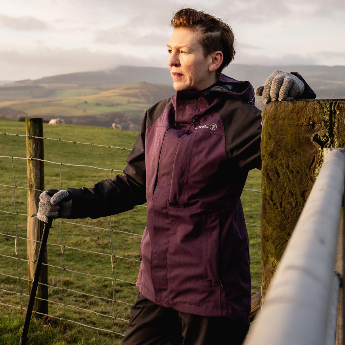 Line 7 Territory Storm Pro20 Women's Waterproof 3 Layer Jacket - On Model Line 7 Territory Storm Pro20 Women's Waterproof 3 Layer Jacket - On Model