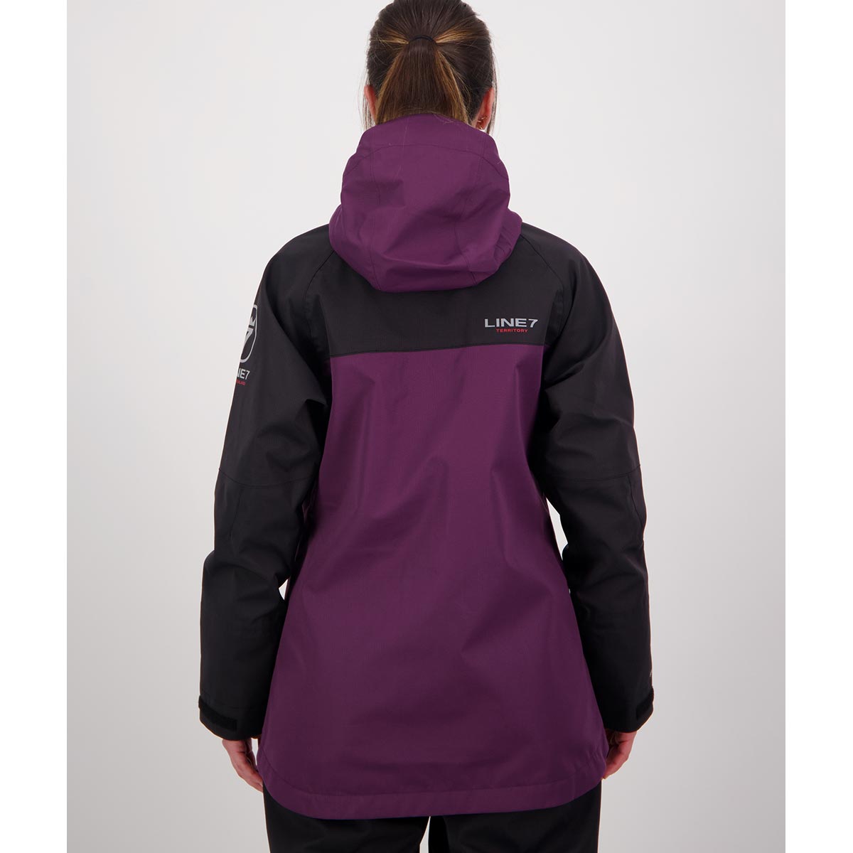 Line 7 Territory Storm Pro20 Women's Waterproof 3 Layer Jacket - Rear Line 7 Territory Storm Pro20 Women's Waterproof 3 Layer Jacket - Rear