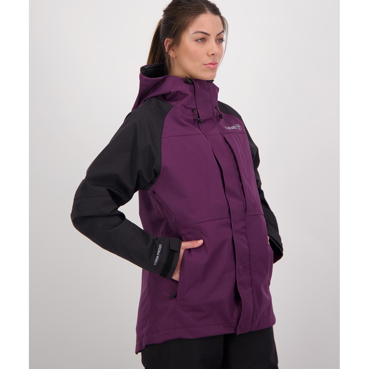 Line 7 Territory Storm Pro20 Women's Waterproof 3 Layer Jacket - Side Pocket Detail Line 7 Territory Storm Pro20 Women's Waterproof 3 Layer Jacket - Side Pocket Detail