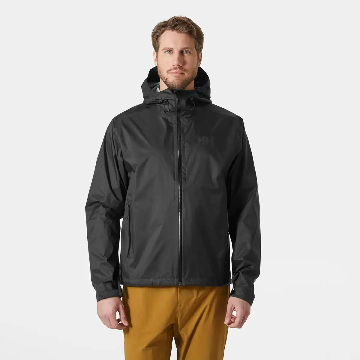 Helly Hansen Loke Terra Jacket- Black- front view on model Helly Hansen Loke Terra Jacket- Black- front view on model