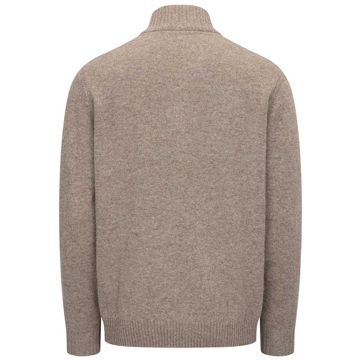 Hoggs of Fife Lothian II 1/4 Zip Pullover - oat rear Hoggs of Fife Lothian II 1/4 Zip Pullover - oat rear