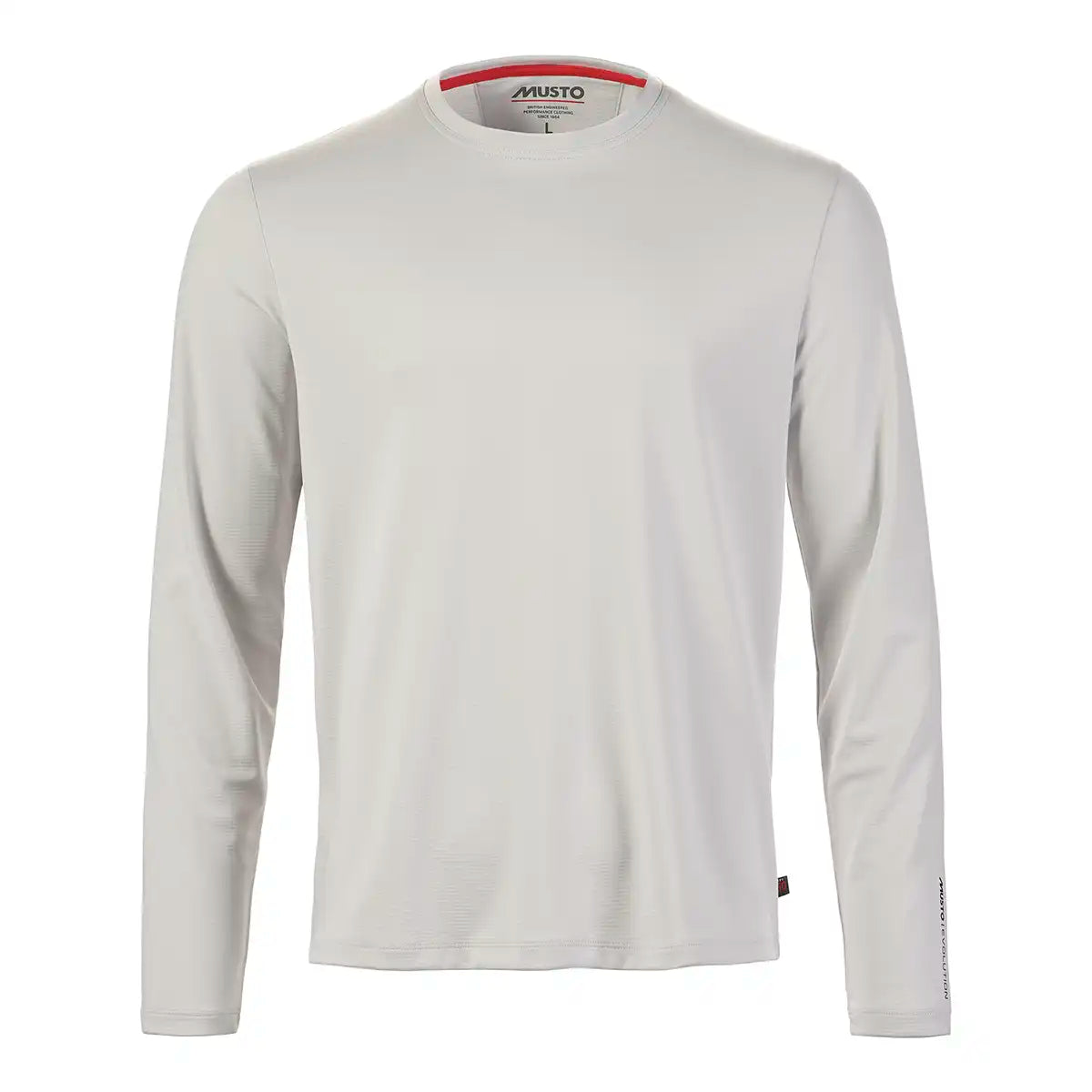 Musto Men's Evo Crew Sunblock Long Sleeve Tee- Platinum Musto Men's Evo Crew Sunblock Long Sleeve Tee- Platinum