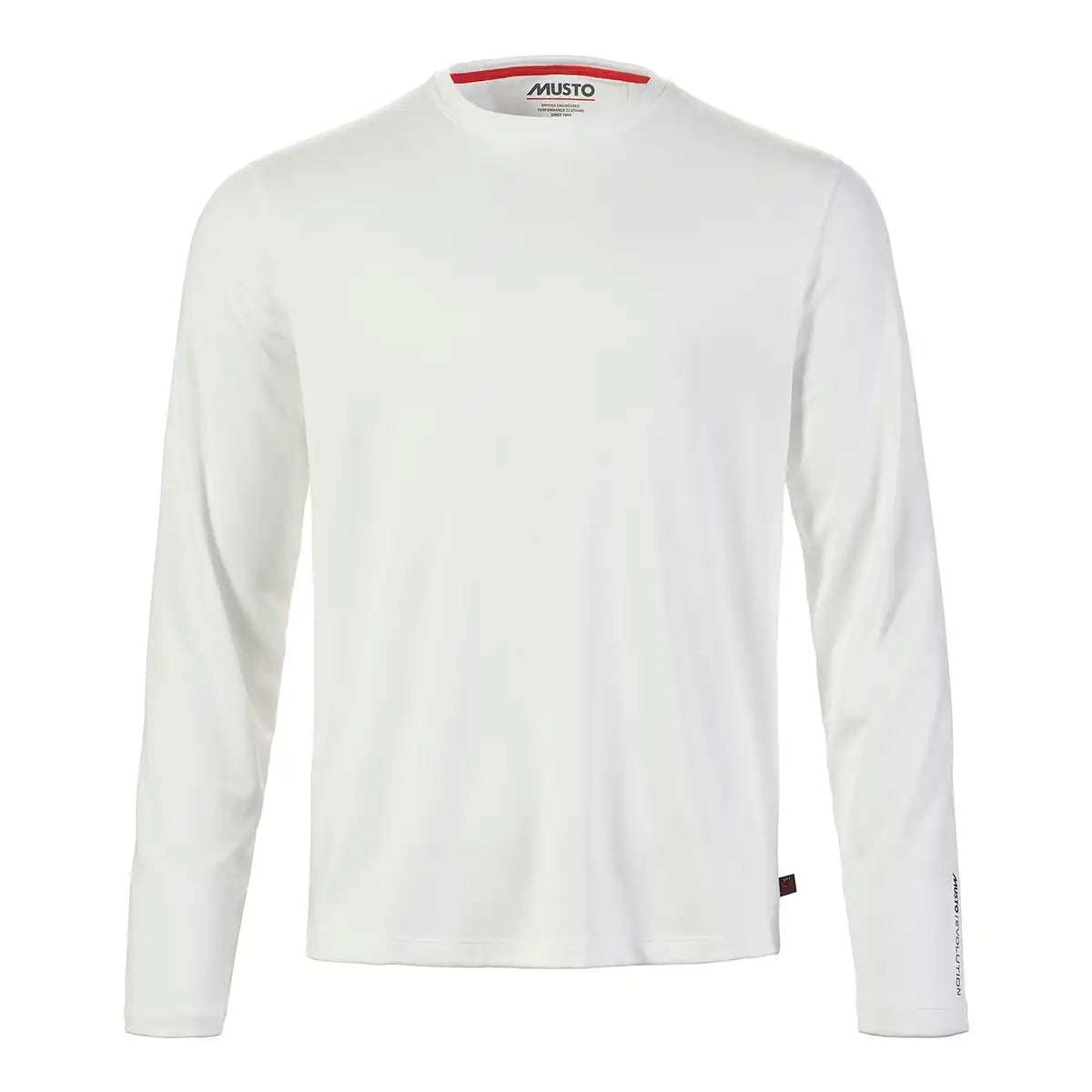 Musto Men's Evo Crew Sunblock Long Sleeve Tee- White Musto Men's Evo Crew Sunblock Long Sleeve Tee- White