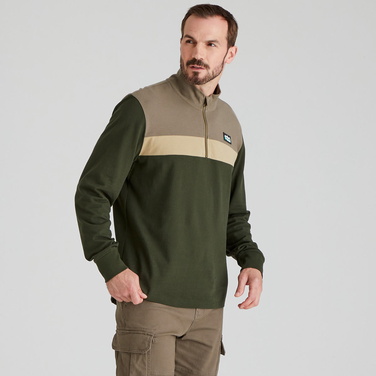 Ridgeline Backslider Rugby Top - Olive Multi Ridgeline Backslider Rugby Top - Olive Multi