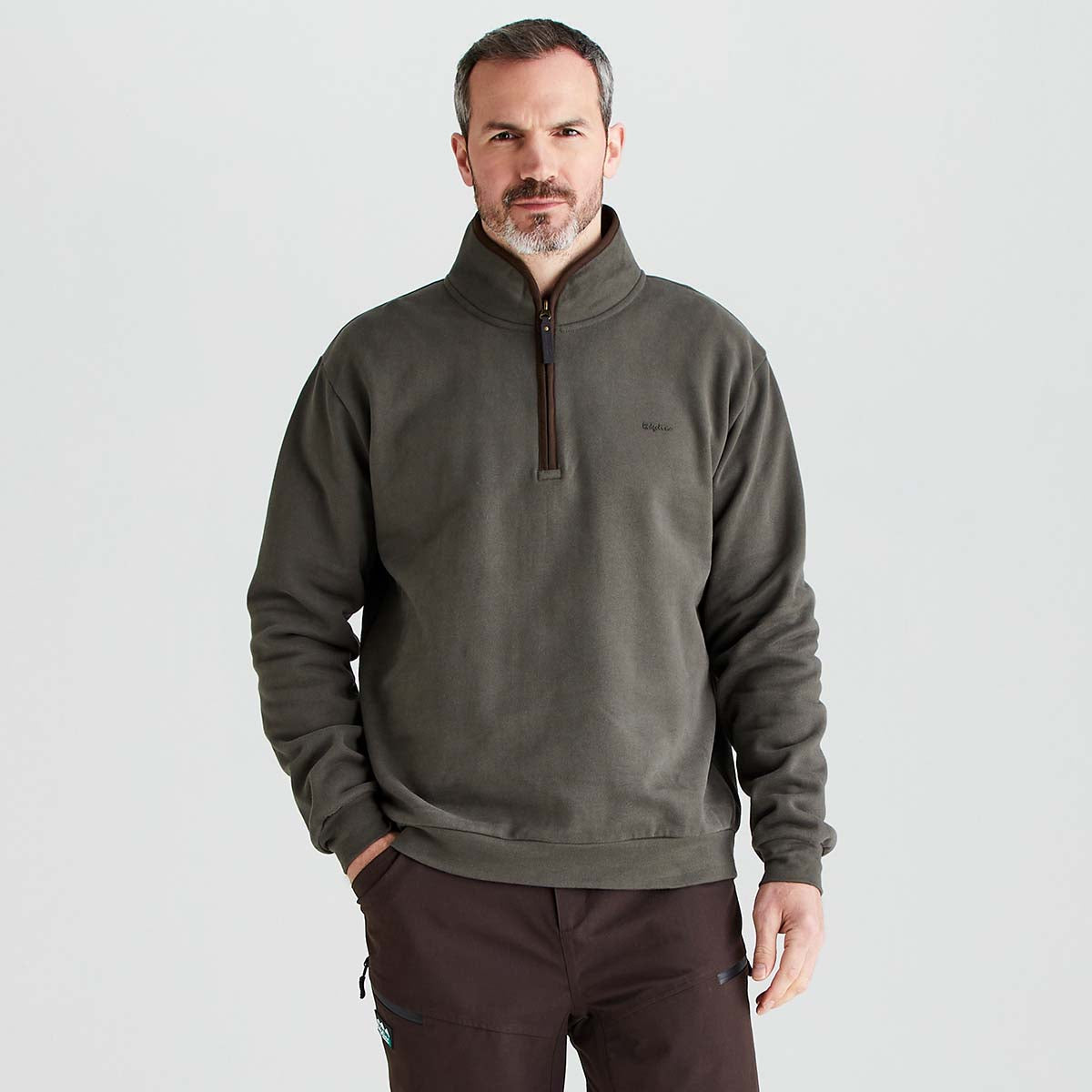 Ridgeline Brancaster Zip Top - Moss Ridgeline Brancaster Zip Top - Moss