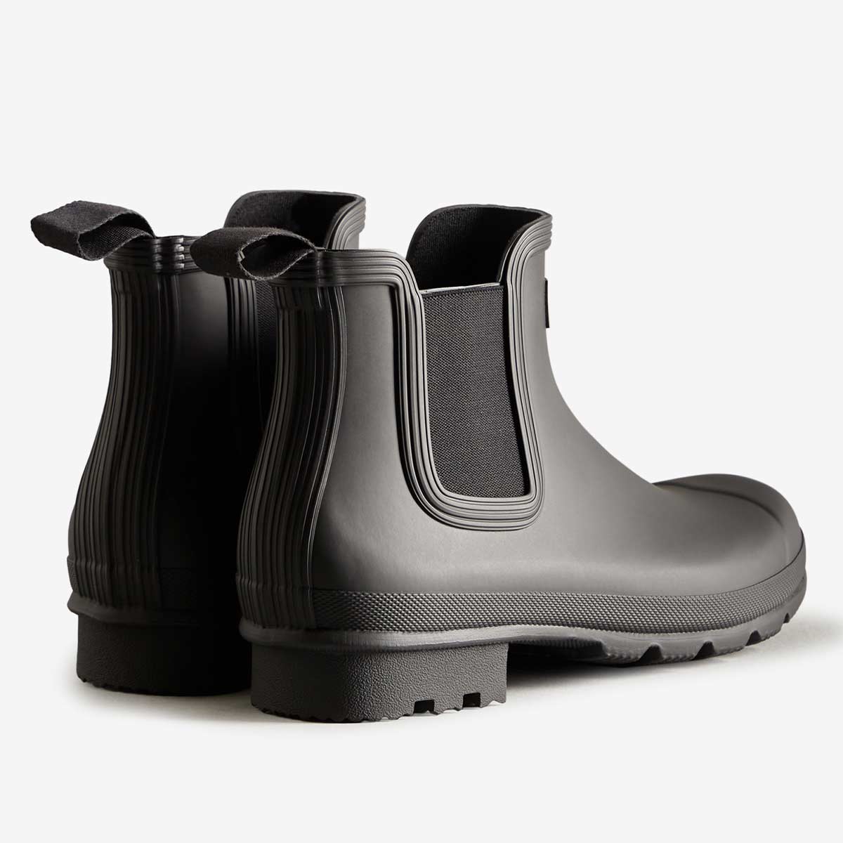 Hunter Men's Original Chelsea Wellington Boots - Black - Rear Hunter Men's Original Chelsea Wellington Boots - Black - Rear