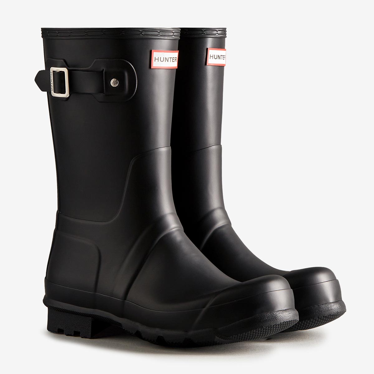 Hunter Men's Original Short Wellington Boots - Black Hunter Men's Original Short Wellington Boots - Black