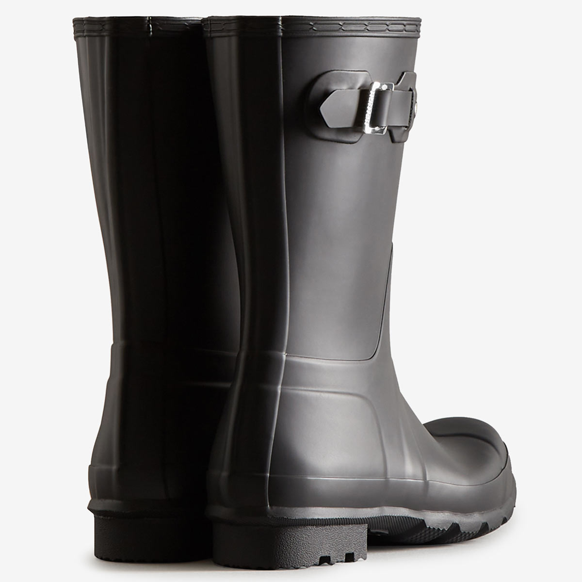 Hunter Men's Original Short Wellington Boots - Black - Rear Hunter Men's Original Short Wellington Boots - Black - Rear