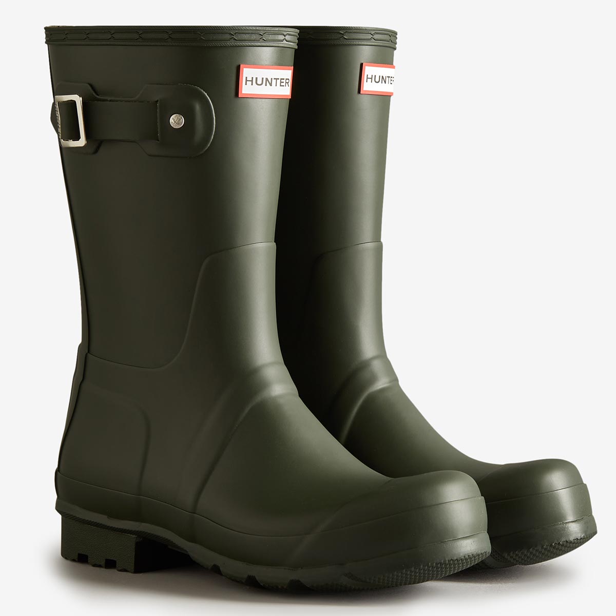 Hunter Men's Original Short Wellington Boots - Dark Olive Hunter Men's Original Short Wellington Boots - Dark Olive