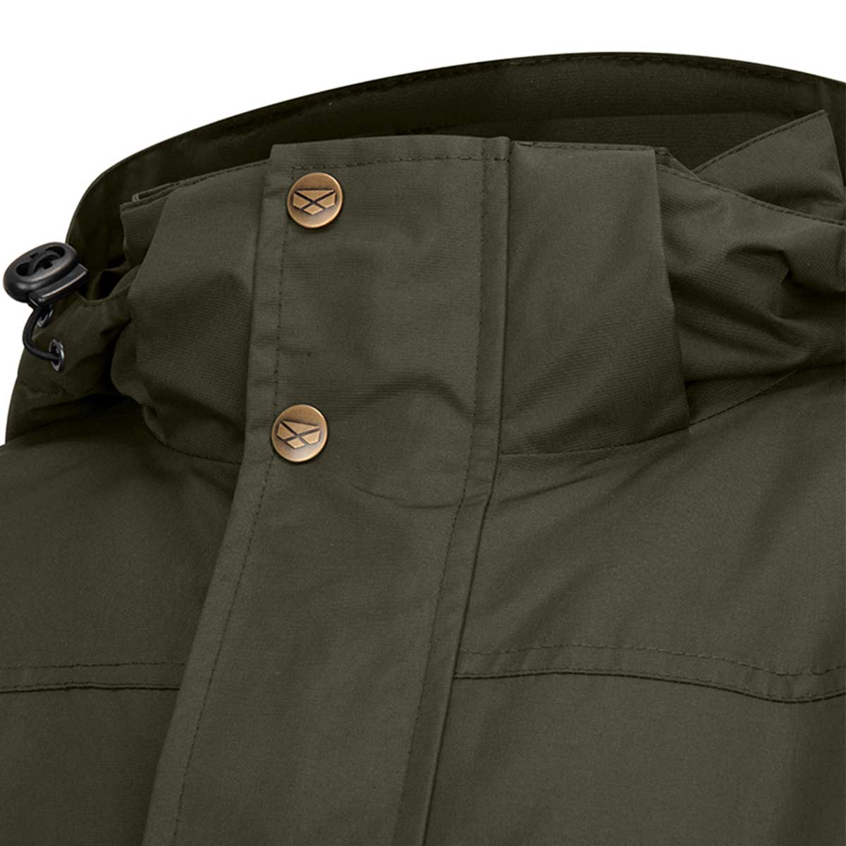Hoggs of Fife Mens Walker Waterproof Coat - Fern Green - Collar Hoggs of Fife Mens Walker Waterproof Coat - Fern Green - Collar