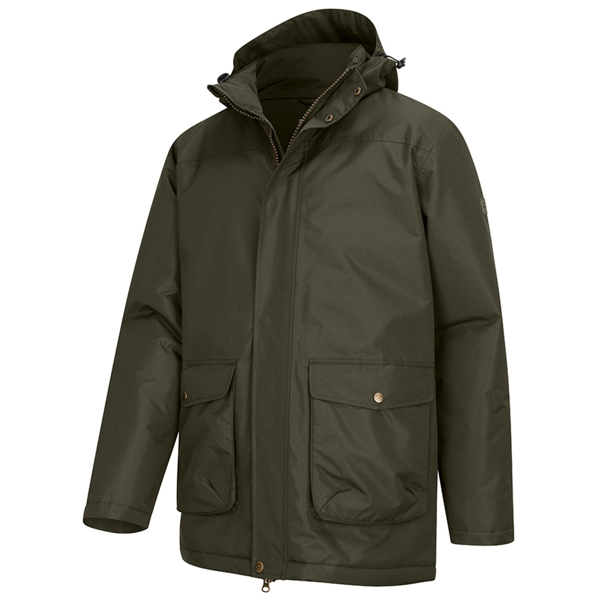 Hoggs of Fife Mens Walker Waterproof Coat - Fern Green - Front Hoggs of Fife Mens Walker Waterproof Coat - Fern Green - Front