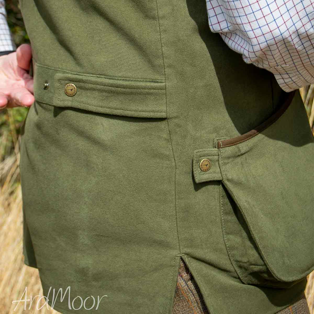 Laksen Belgravia Moleskin Leith Shooting Vest - Detail Laksen Belgravia Moleskin Leith Shooting Vest - Detail
