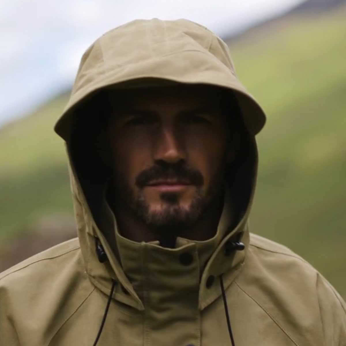 Mens Ridgeline Monsoon Smock in Nunatak Style - Faded Teak - Hood Mens Ridgeline Monsoon Smock in Nunatak Style - Faded Teak - Hood