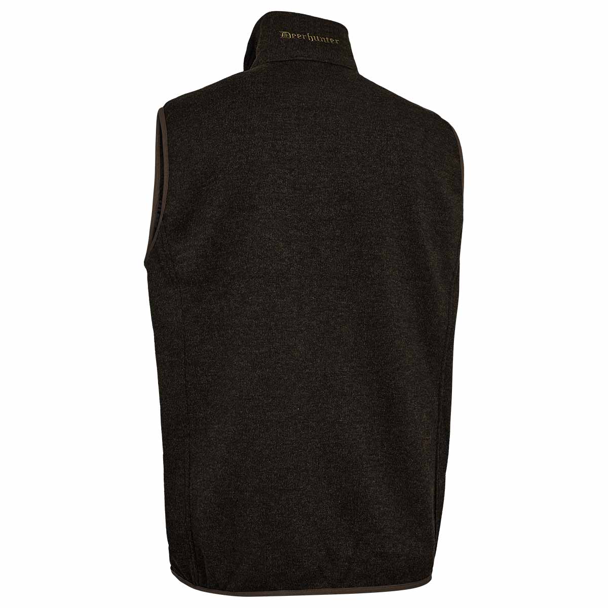 Moor Knitted Waistcoat - Brown Leaf - Rear Moor Knitted Waistcoat - Brown Leaf - Rear