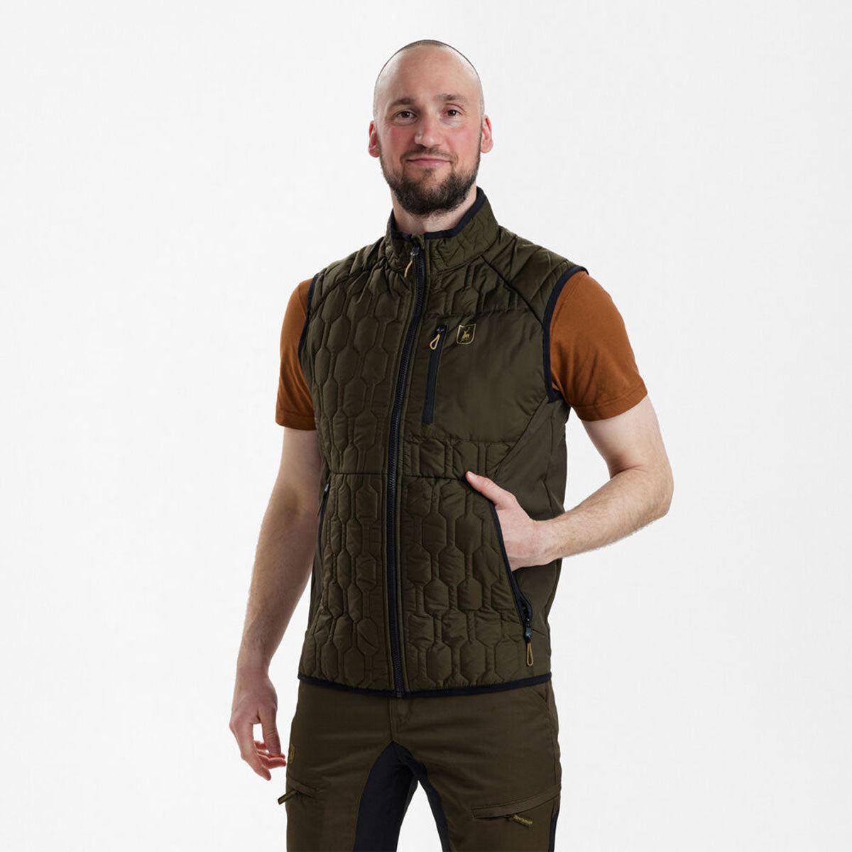 Deerhunter Mossdale Quilted Waistcoat - On Model Deerhunter Mossdale Quilted Waistcoat - On Model