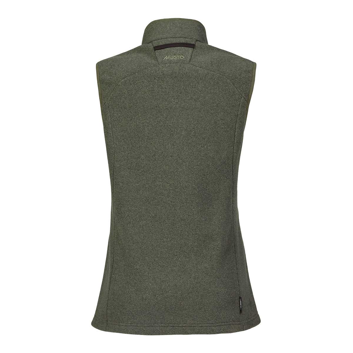 Musto Women's Fenland Polartec Green Fleece Gilet - Rear Musto Women's Fenland Polartec Green Fleece Gilet - Rear