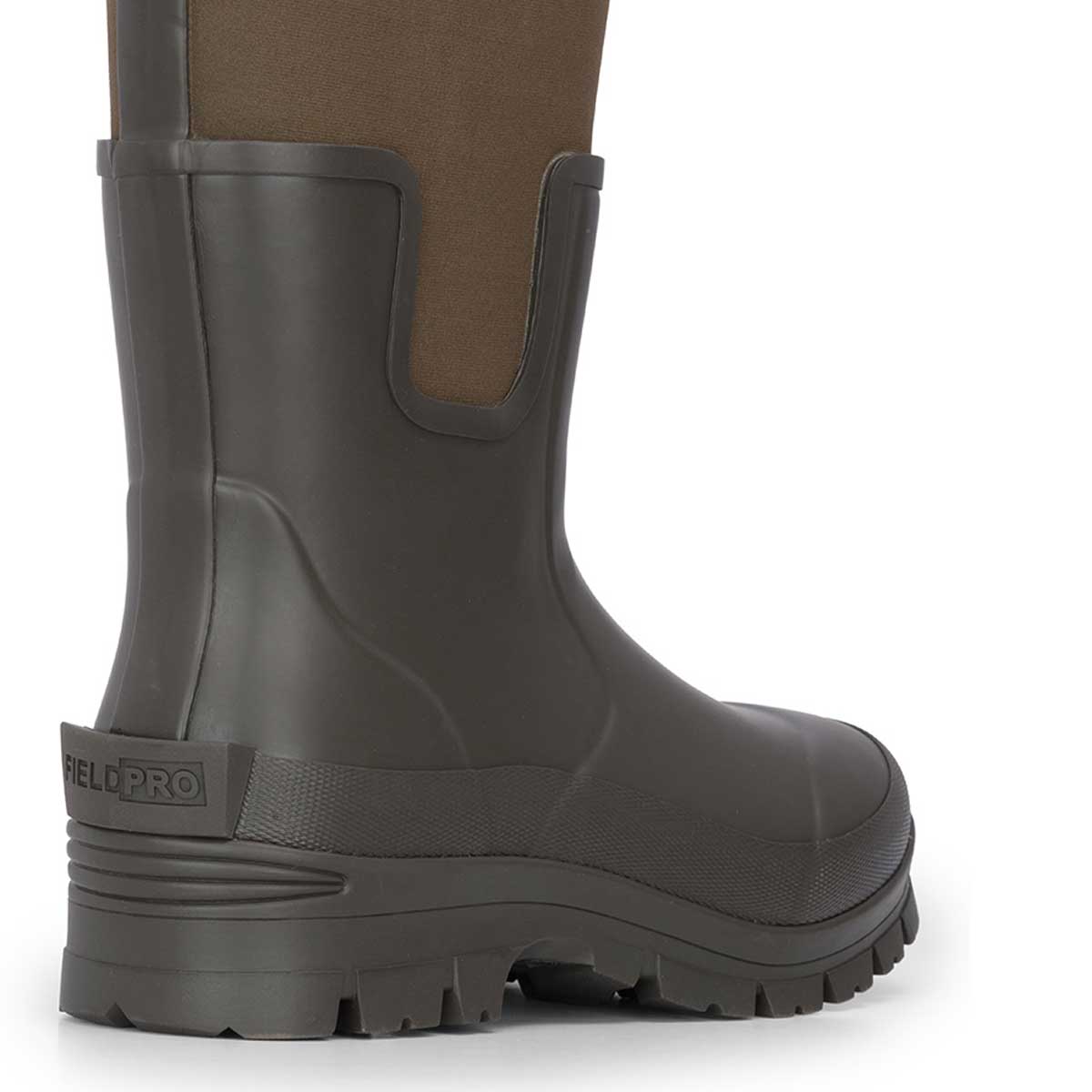 Hoggs of Fife Newport Neoprene 5mm Wellington Boots - bark rear Hoggs of Fife Newport Neoprene 5mm Wellington Boots - bark rear
