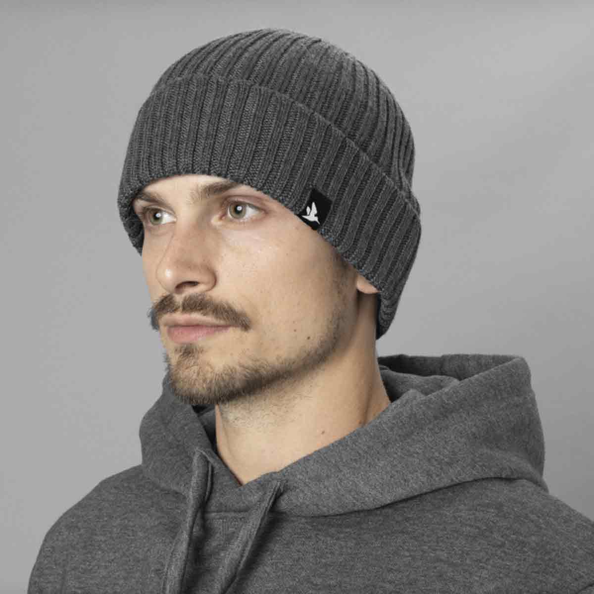 Seeland Norite Beanie - grey on model Seeland Norite Beanie - grey on model