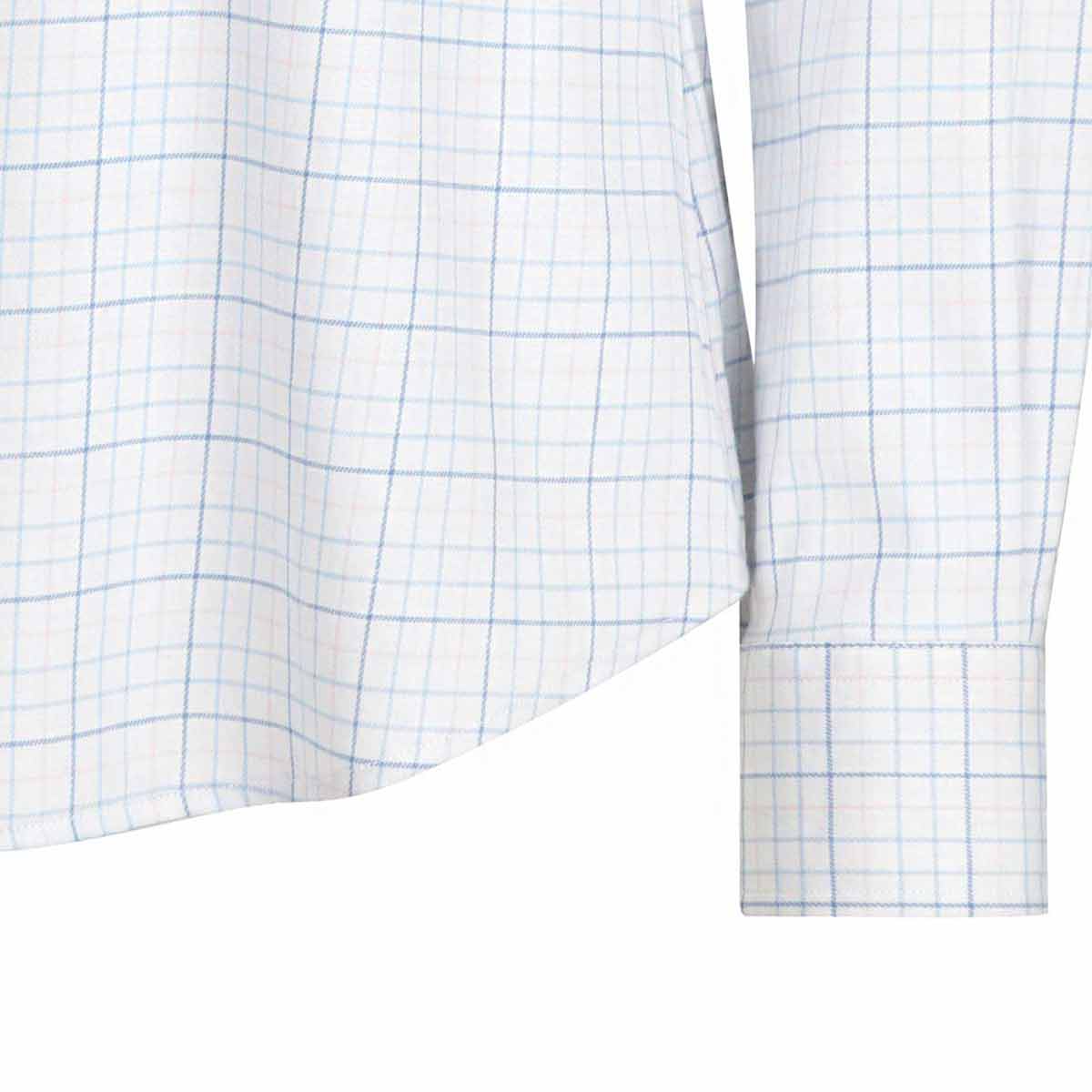 Hoggs of Fife Callie Shirt in White, Pink, Blue - Cuff Hoggs of Fife Callie Shirt in White, Pink, Blue - Cuff